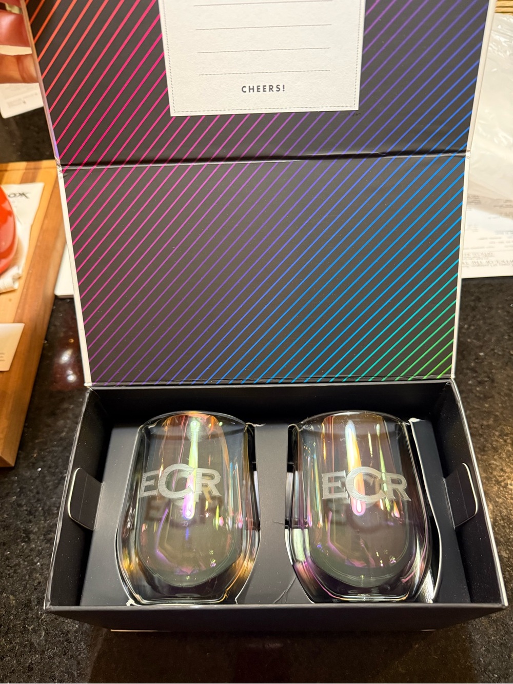 Corkcicle stemless wine glasses | Monogrammed ECR